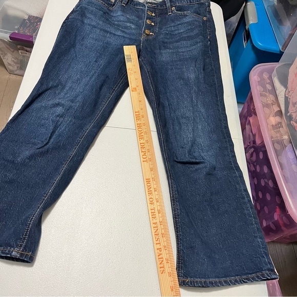 J. Crew Factory Mid Rise Flare Crop Jeans All Day Stretch Size 30 O2 - Picture 9 of 11